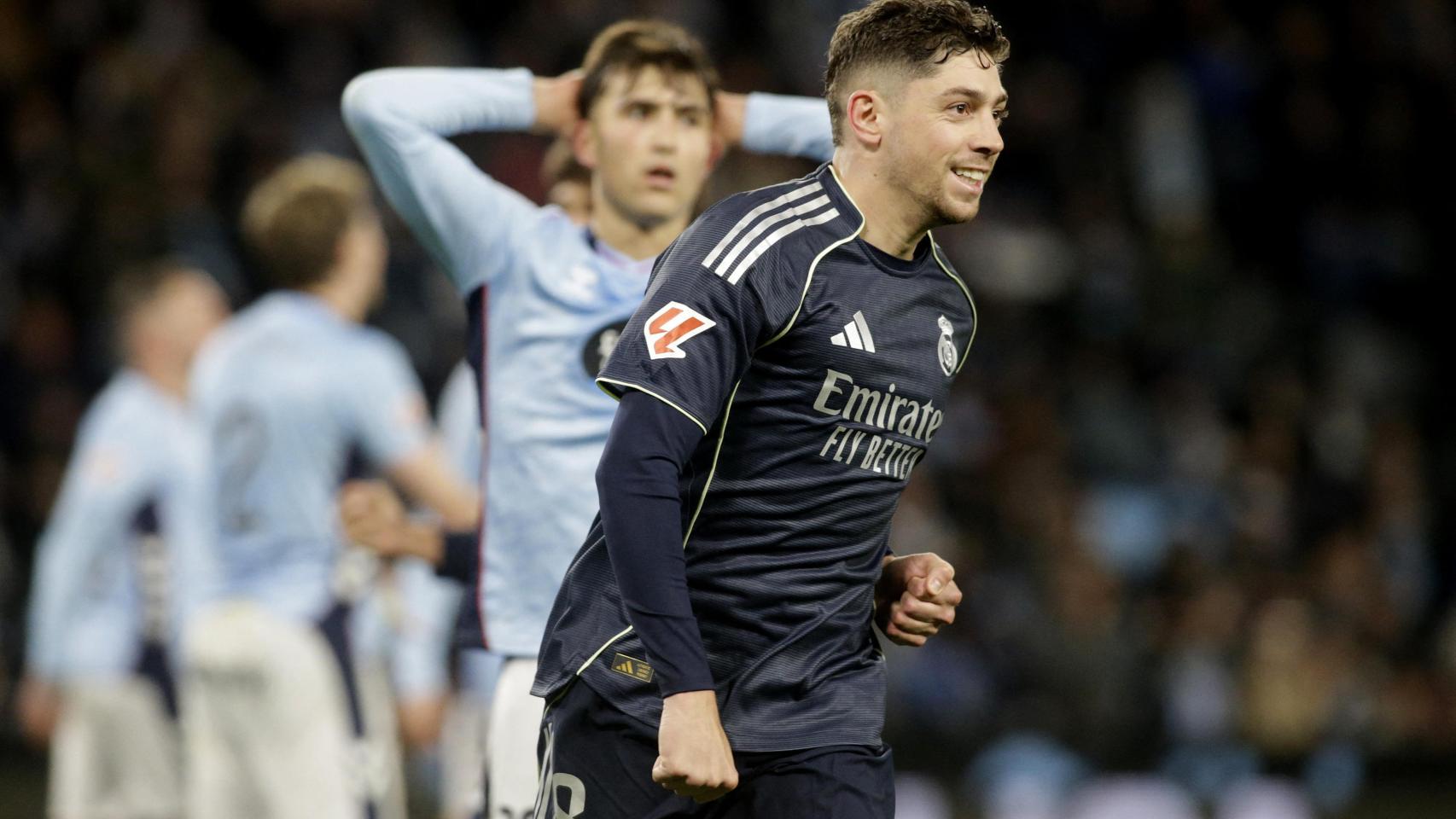 Valverde emerge como el salvador del Real Madrid ante el Celta con un gol en el 94 para recuperar la sonrisa en La Liga