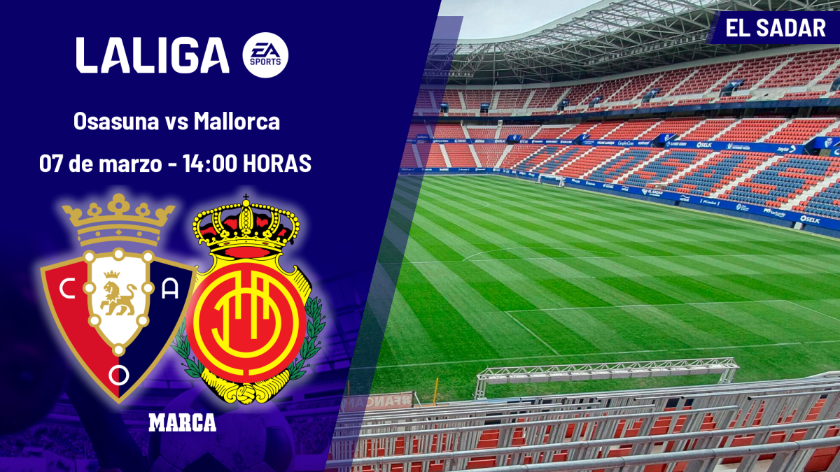 Osasuna - Mallorca: horario, dónde ver hoy en TV y canal del partido de LaLiga EA Sports