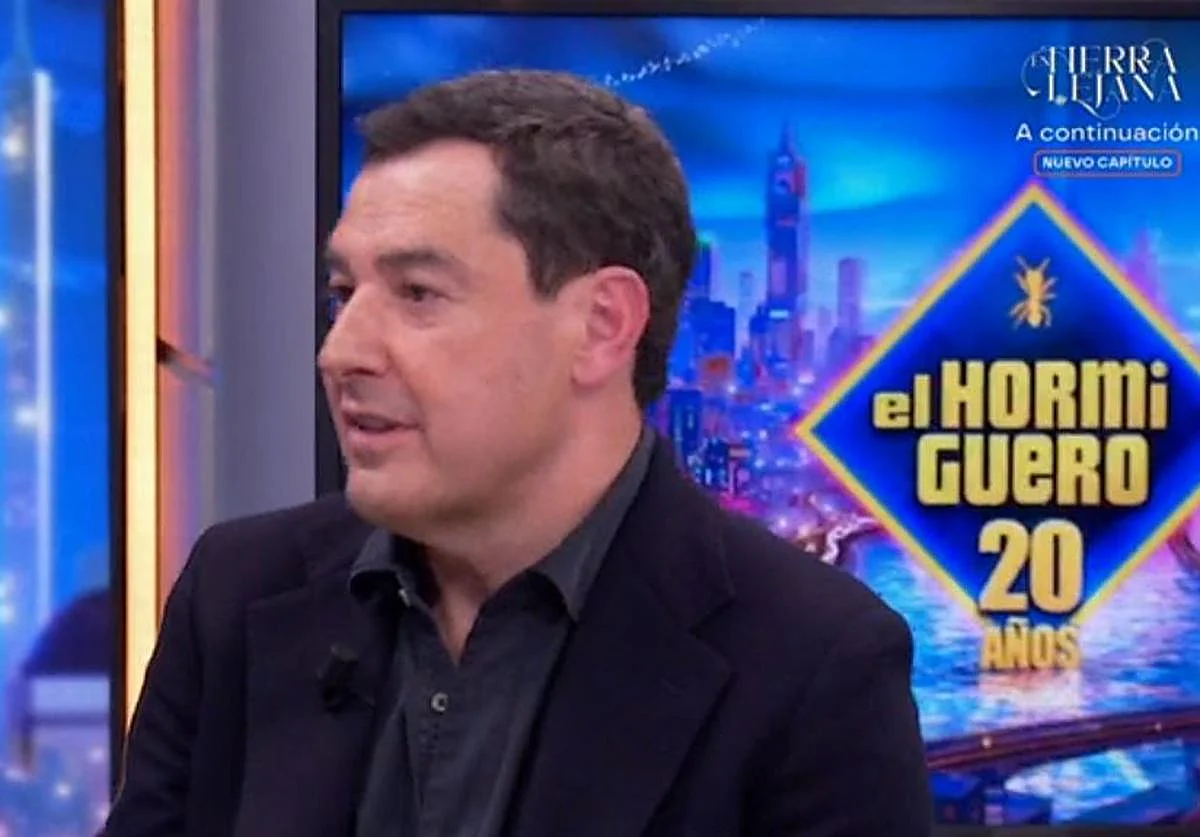 Juanma Moreno en El Hormiguero: «Presidente, si quieres hacer coincidir elecciones generales y andaluzas, adelante; estoy seguro de que no te van a votar