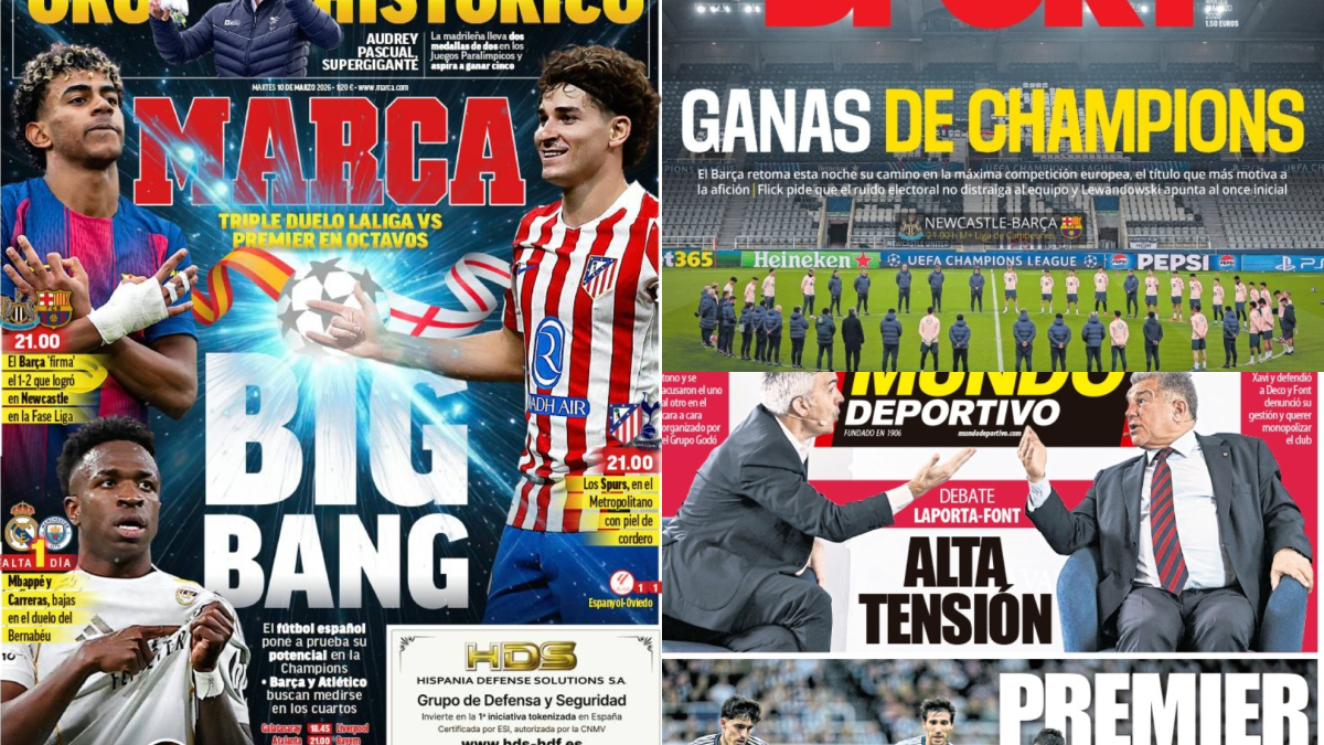 Big Bang, alta tensión en el Barça, ¿adiós Otamendi?, Mou... en las portadas