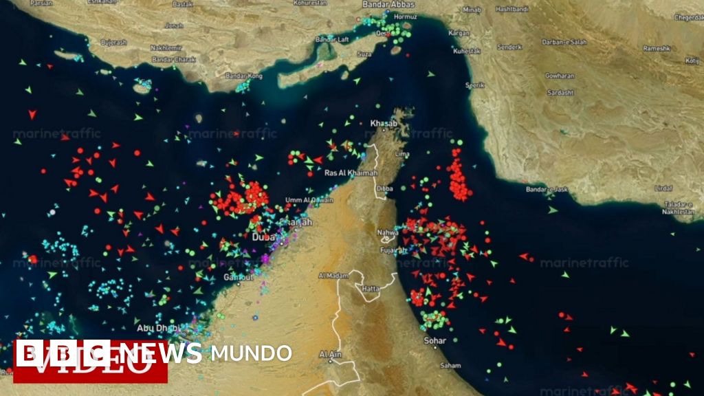 El video que muestra la caída en el tráfico por el estrecho de Ormuz a causa de la guerra en Irán (y los barcos que están varados)