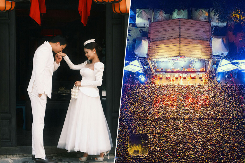 China está desesperada por subir la natalidad, nivel: están montando puestos de bodas exprés en festivales