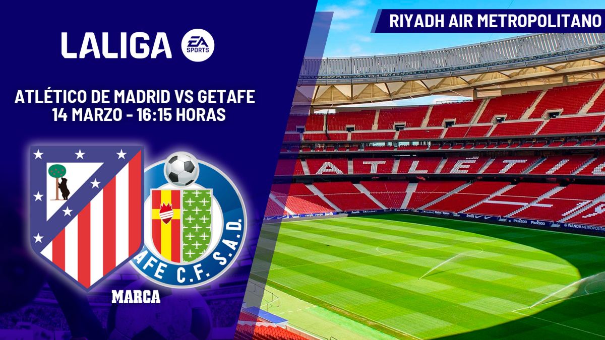 Atlético de Madrid - Getafe: horario, dónde ver en TV y canal del partido de LaLiga EA Sports