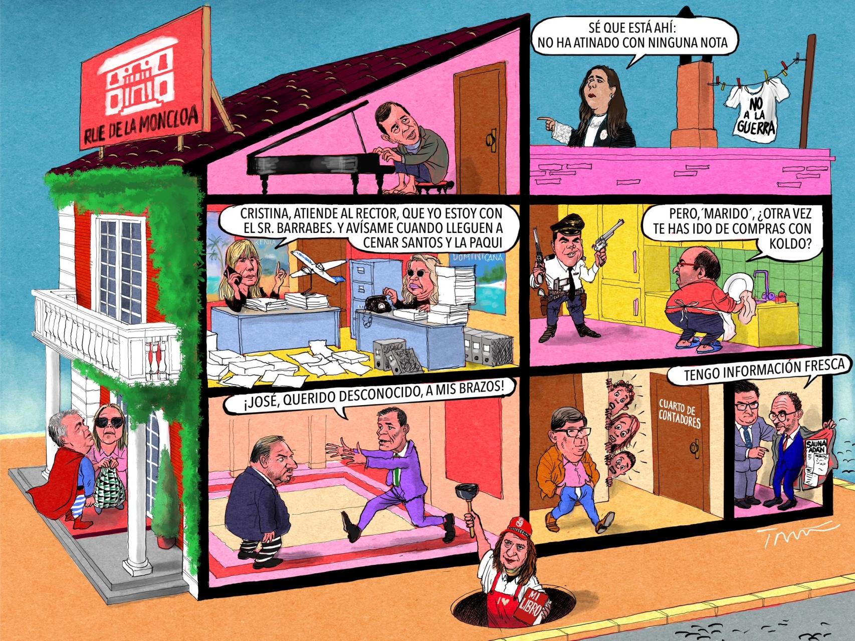 Si las paredes de la Moncloa hablaran: de las citas de Begoña a las de Sánchez con Ábalos y las armas del 'marido' de Iceta