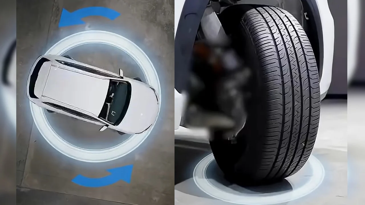 Adiós a las maniobras de aparcamiento complicadas: las cuatro ruedas de este coche giran 90 grados y hacen movimientos imposibles