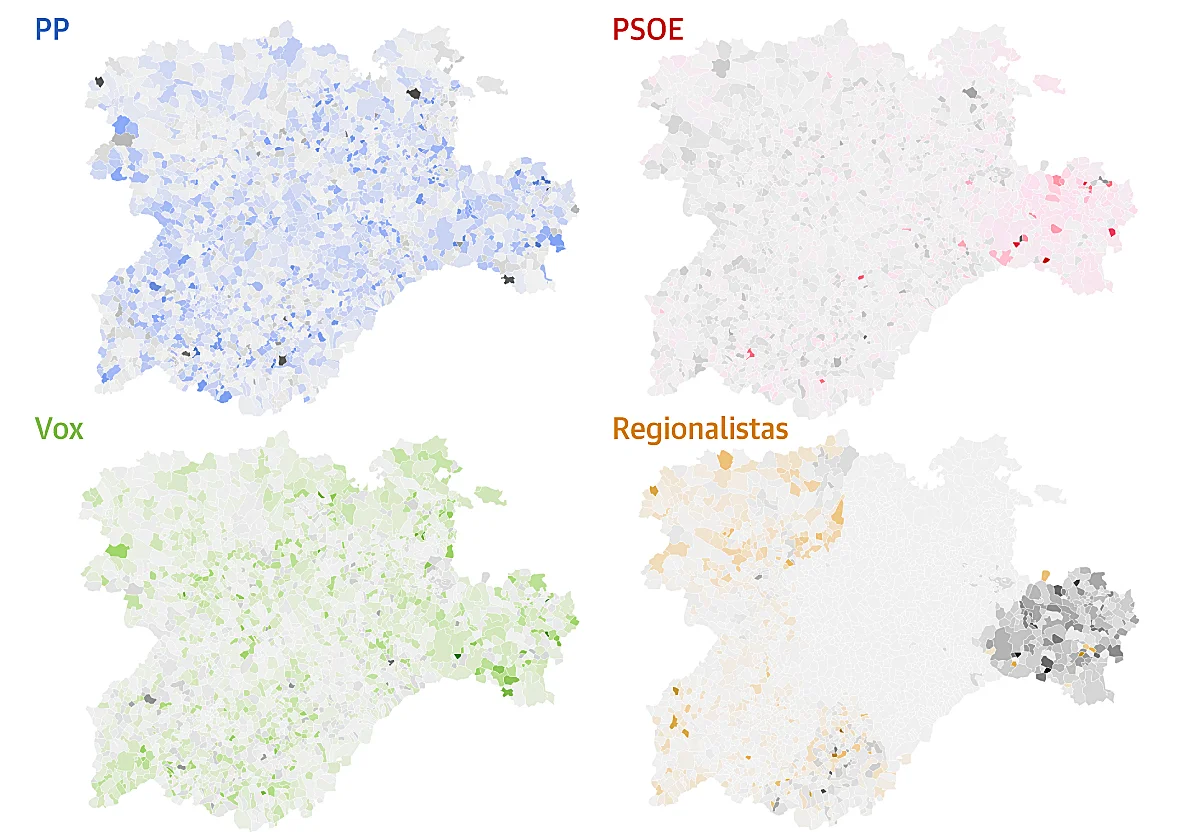 Así ha votado Castilla y León: mapas y claves por edad, origen y renta