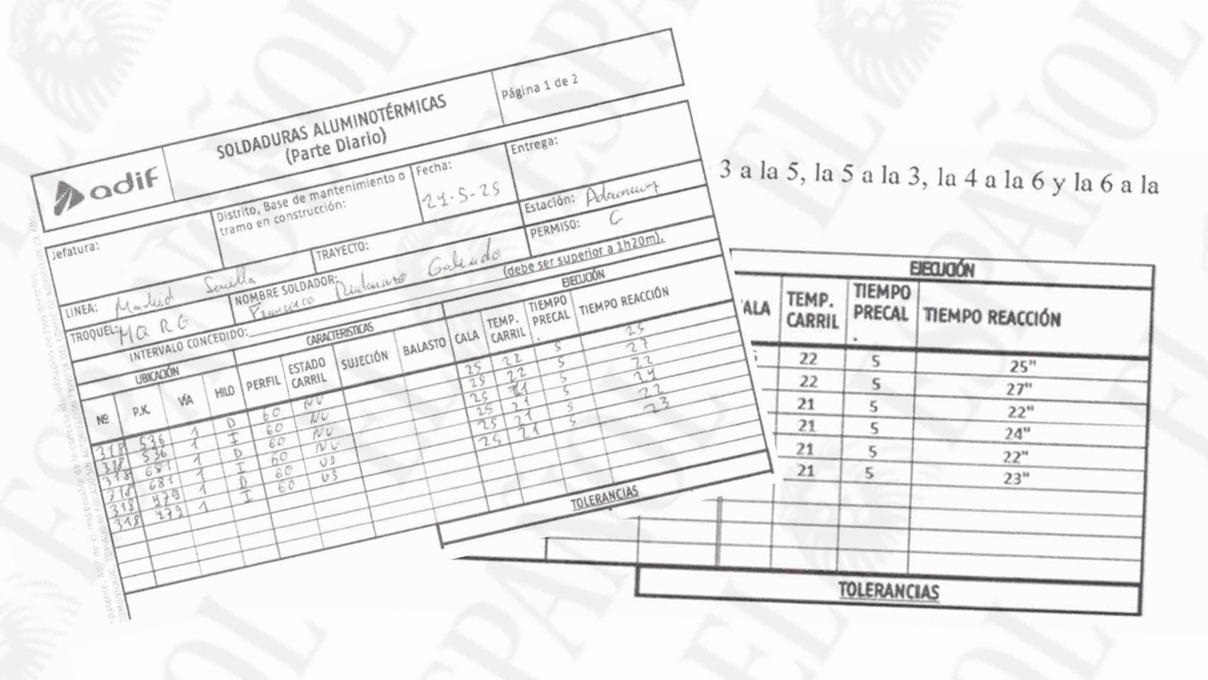 El parte de la revisión de la soldadura de Adamuz fue modificado once días después del accidente