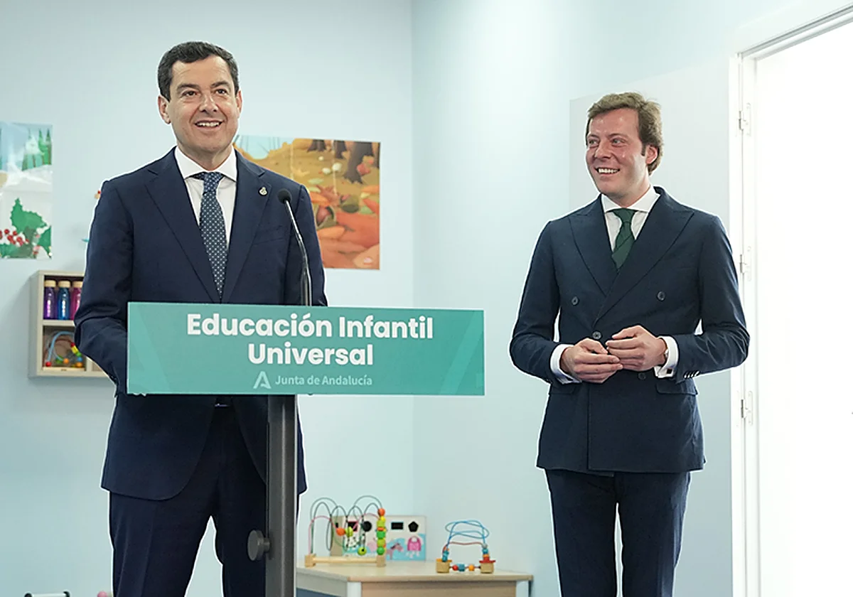 Juanma Moreno completa su oferta para la educación infantil: gratuidad desde el primer año