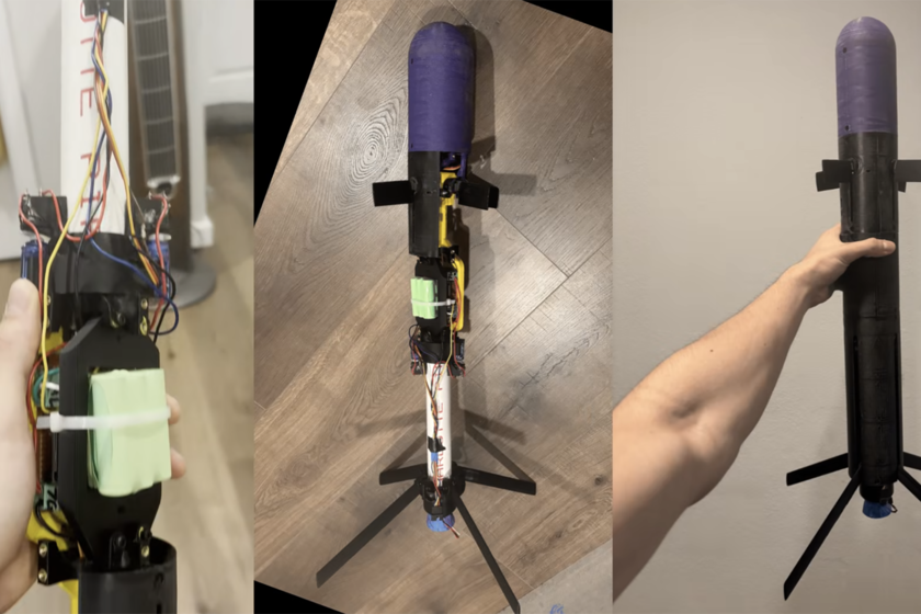 Creíamos que imprimir una pistola en 3D ya era inquietante. Ahora alguien ha dado un paso más con un “misil” casero guiado