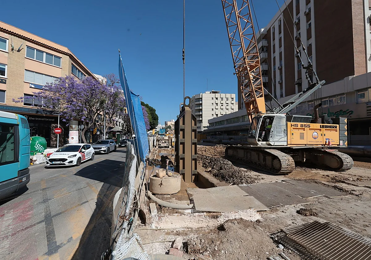 El último tramo de la ampliación del metro de Málaga hasta el hospital Civil ya está en marcha