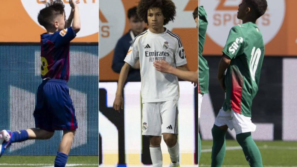 Show de los 'locos bajitos' de Madrid y Barça... y dos goles de Ethan Balboa<br>