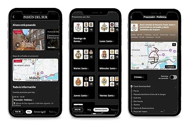 Descarga la app de SUR con todos los detalles de la Semana Santa de Málaga