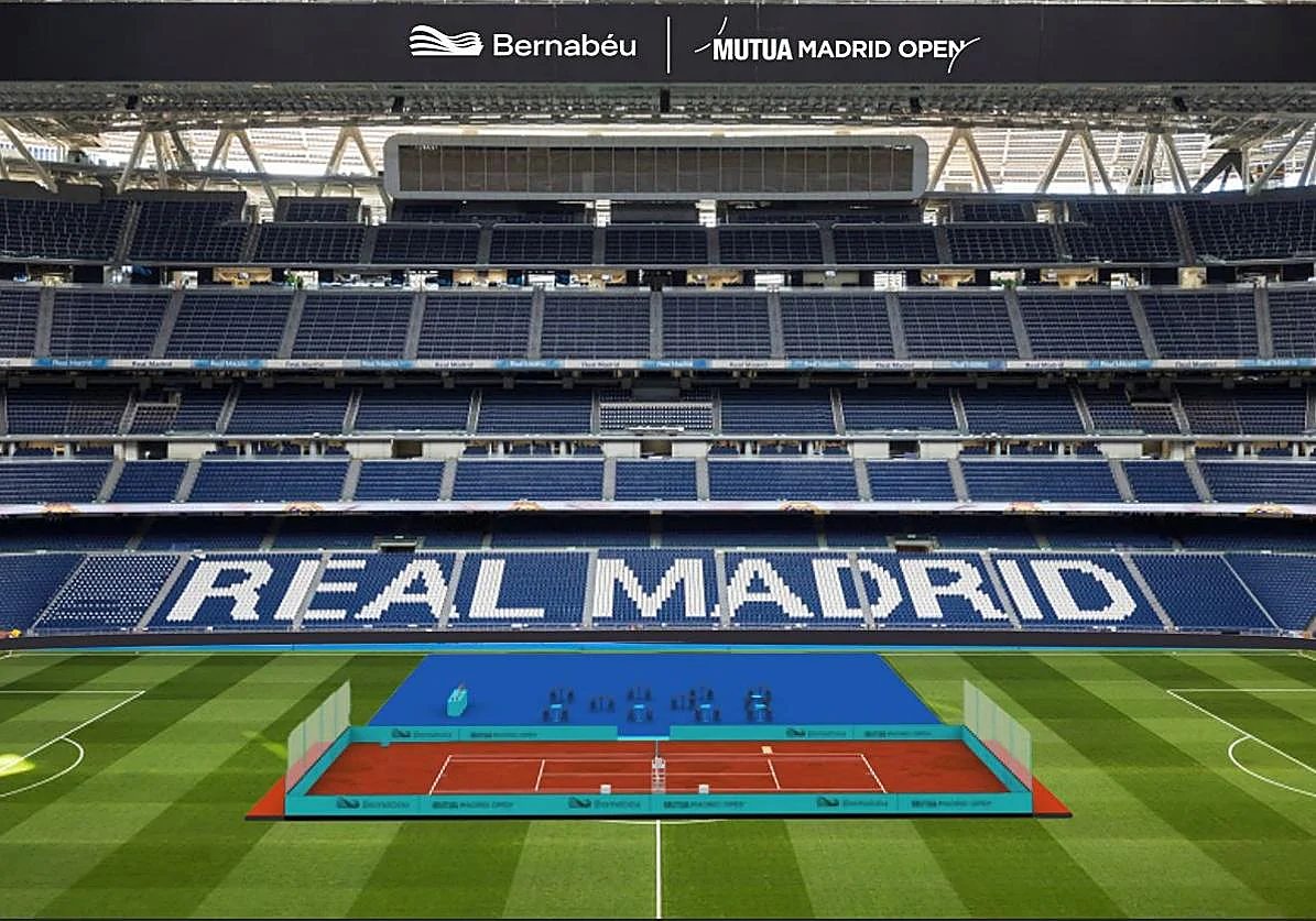 El Bernabéu se convertirá en pista de tenis para el Mutua Madrid Open