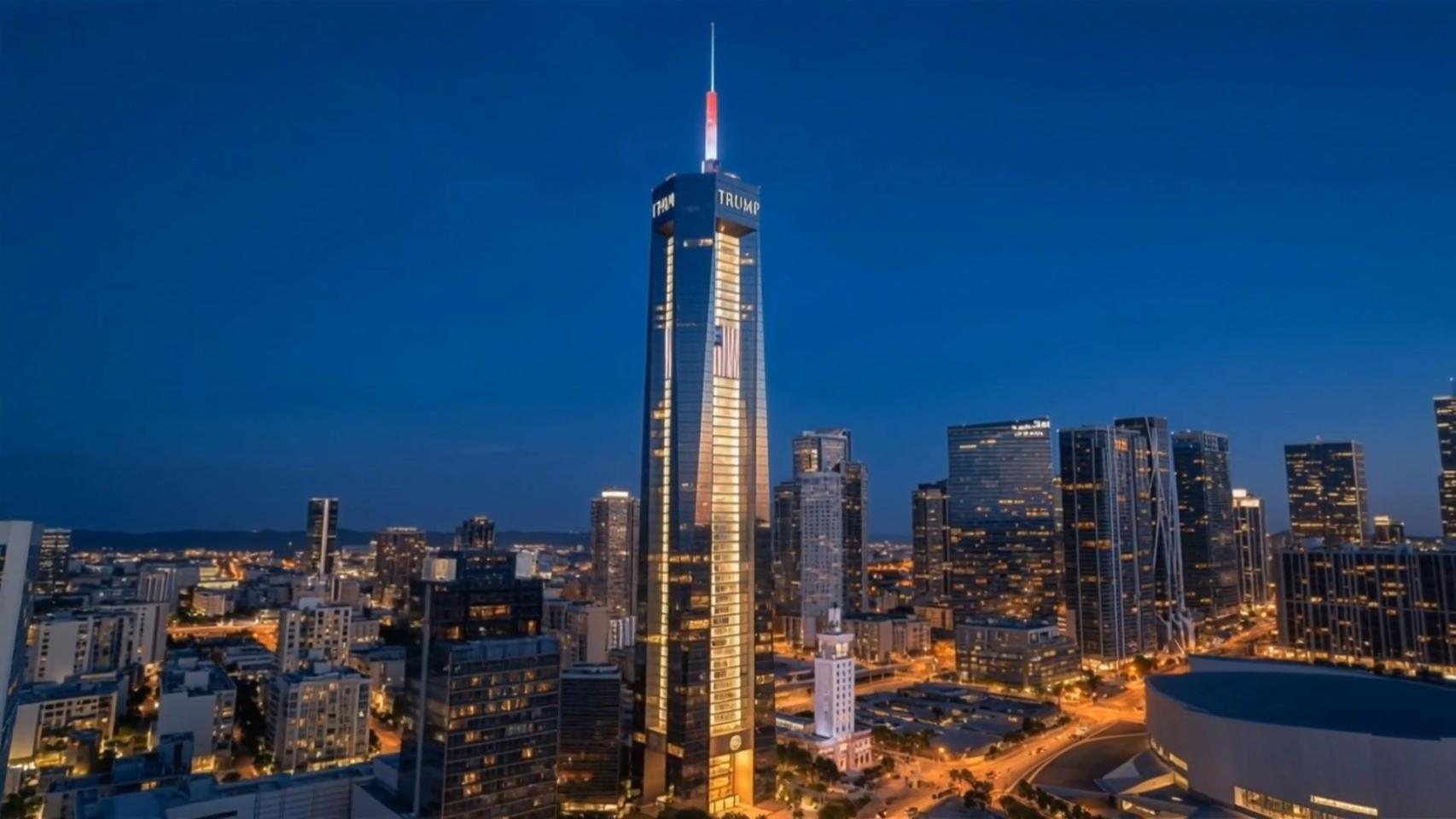 Trump desvela cómo será su biblioteca: mucho dorado, una estatua gigante de él, un museo de aviones y ni un solo libro