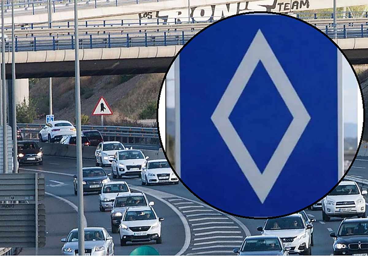 ¿Qué significa la nueva señal de rombo blanco que empieza a aparecer en las carreteras españolas?
