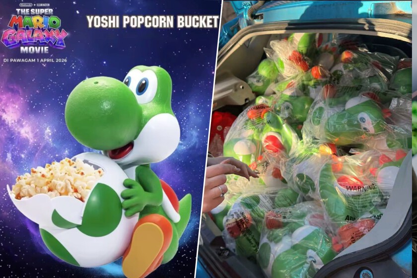 El palomitero de Yoshi se vende por 2.400 euros: es la punta del iceberg de el mayor negocio silencioso del cine
