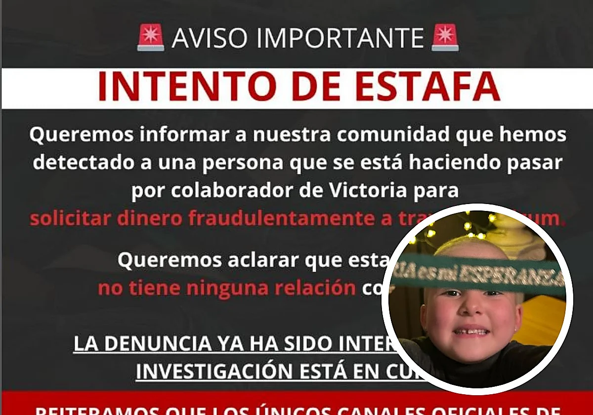 La familia de Victoria Esperanza, la niña malagueña con leucemia, denuncia una estafa en nombre de la menor