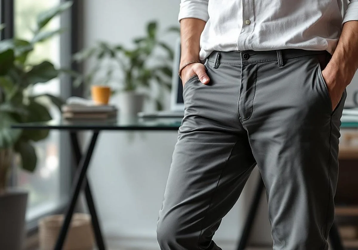 Estos pantalones chinos elásticos nunca pasa de moda porque combinan elegancia y confort