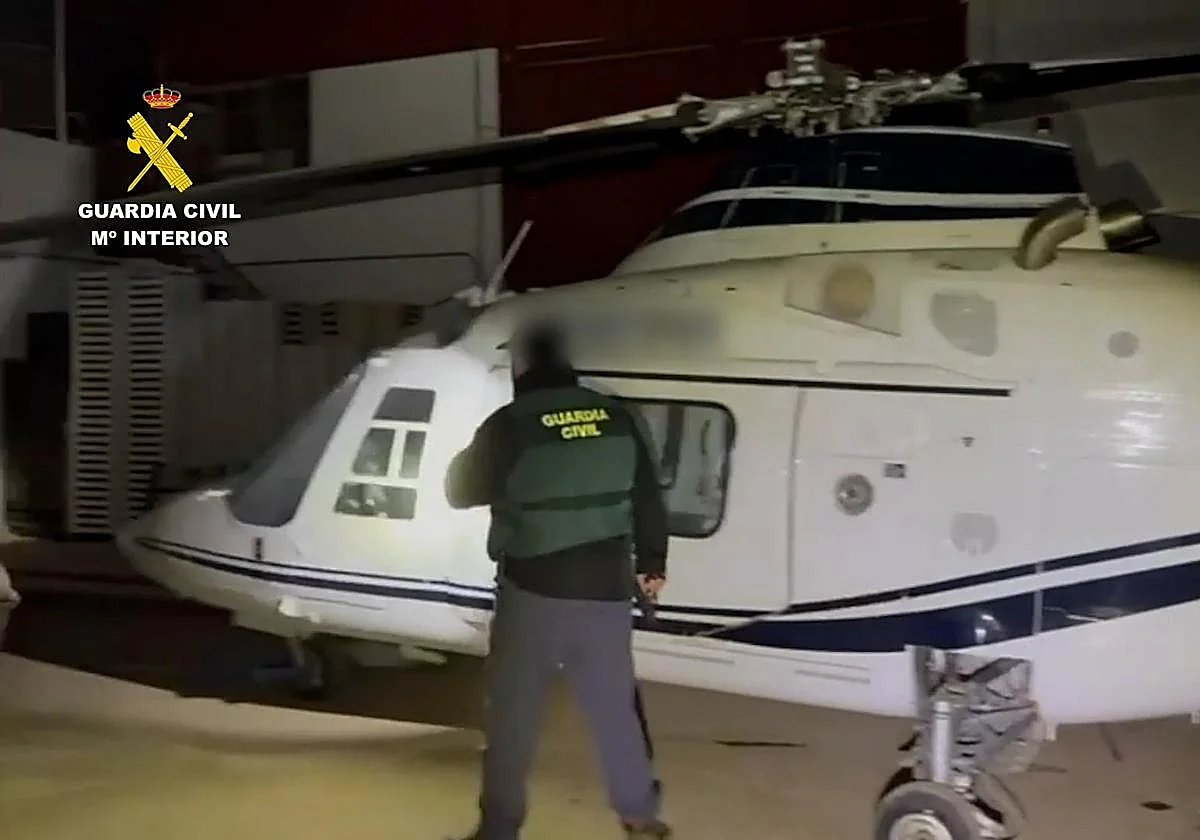 900 kilos by helicopter: blow to network that transported hashish from Morocco to Malaga province