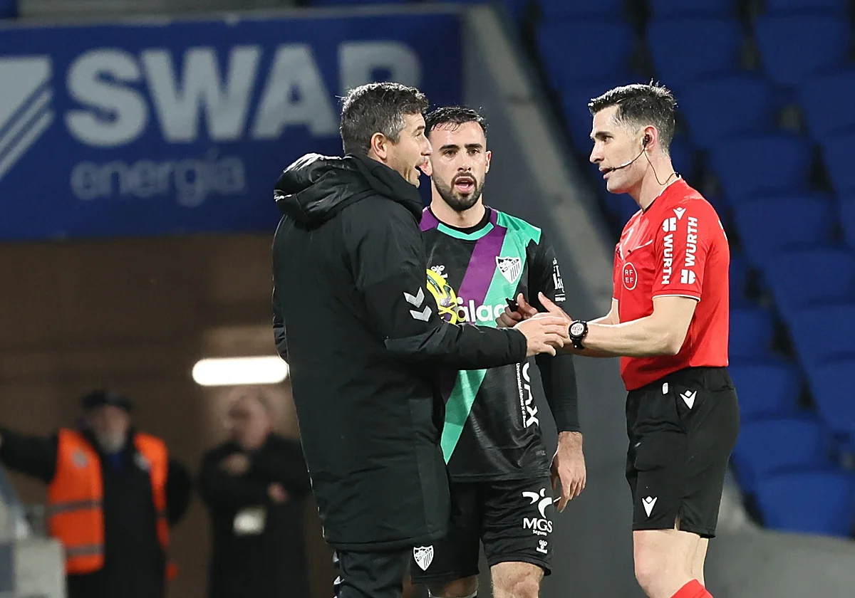 Una polémica pareja arbitral en el Málaga-Las Palmas