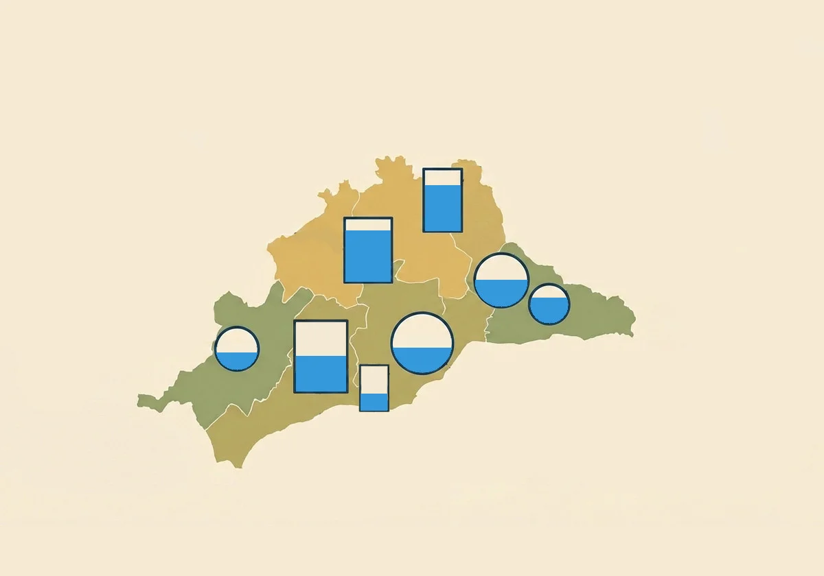 Estado de los embalses de Málaga el sábado, 11 de abril de 2026