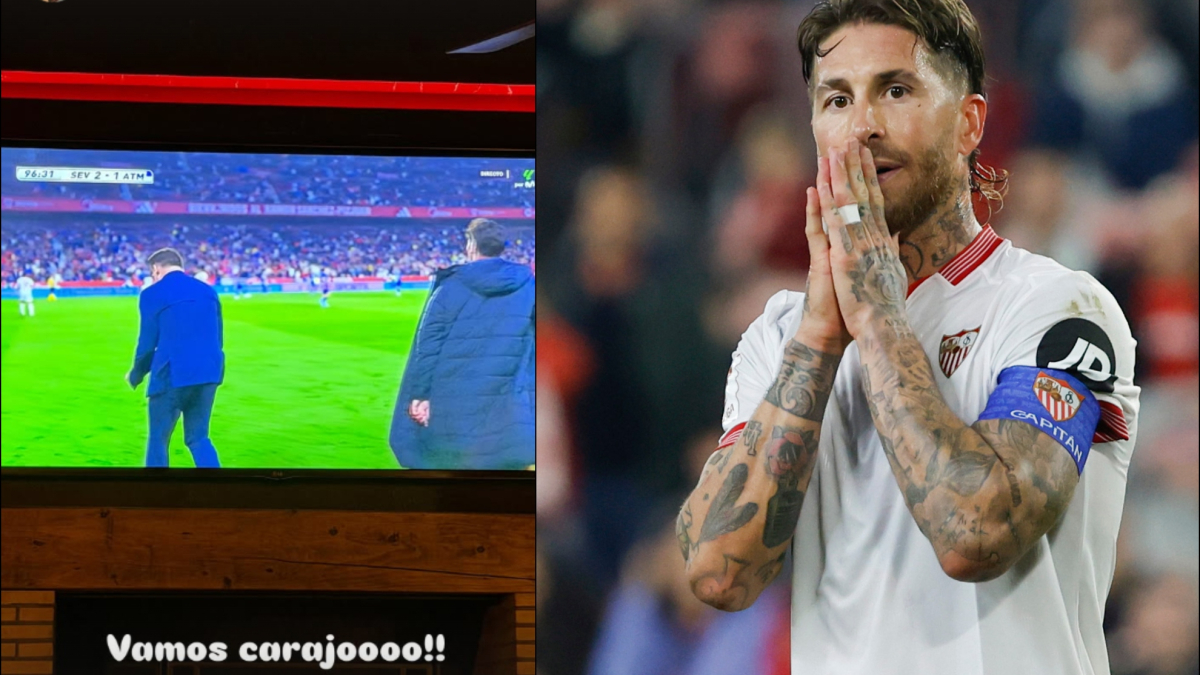 Ramos celebra la victoria del Sevilla