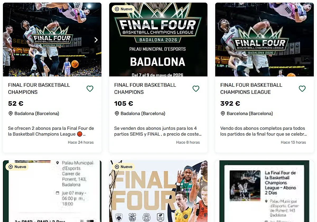 Los abonos de la Final Four inundan las webs de segunda mano tras la eliminación del Joventut
