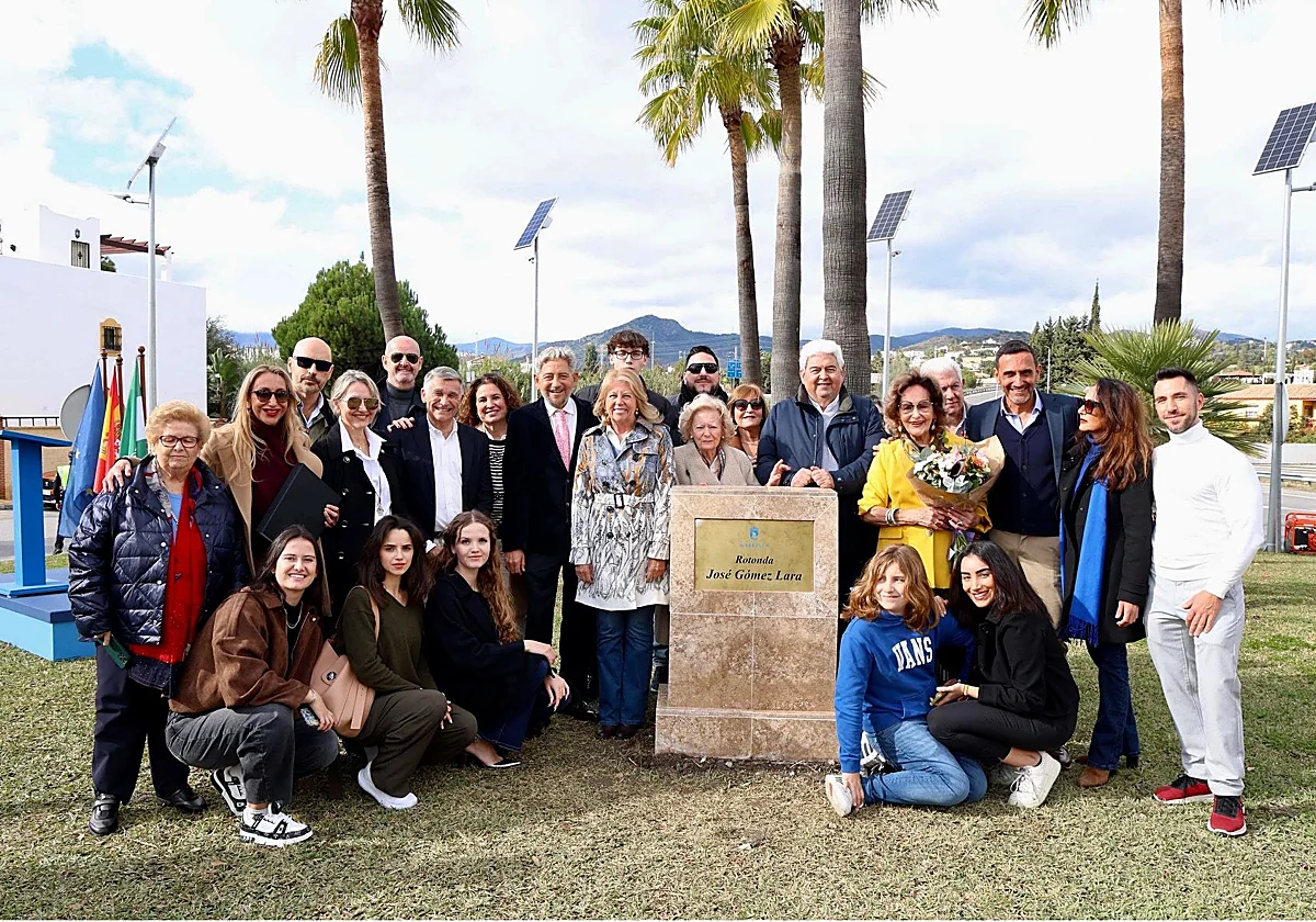 San Pedro Alcántara rinde homenaje a José Gómez Lara con la designación de una rotonda con su nombre