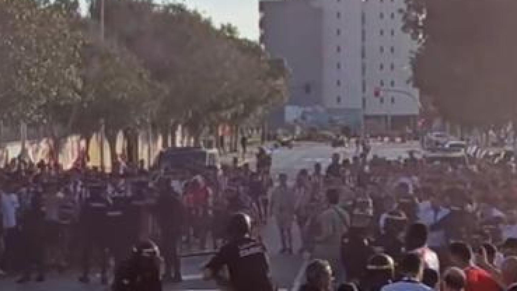 Cinco detenidos por los incidentes previos al derbi andaluz entre el Málaga y el Almería