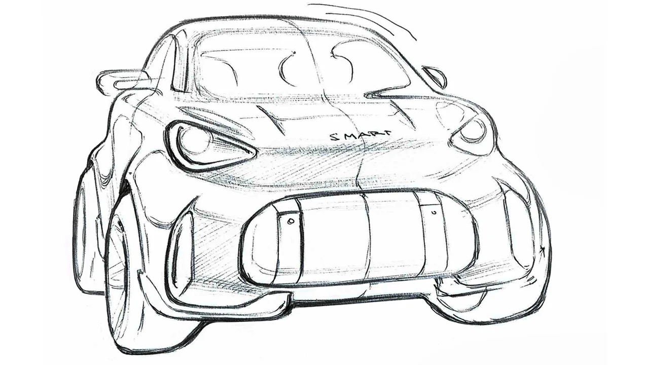 El nuevo smart #2 ya asoma en estos bocetos: así es el heredero del mítico smart fortwo