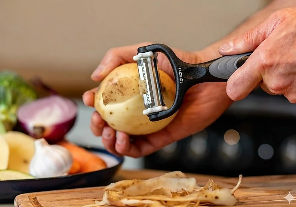 Versatilidad y ergonomía: así es el pelador 3 en 1 de Lantana