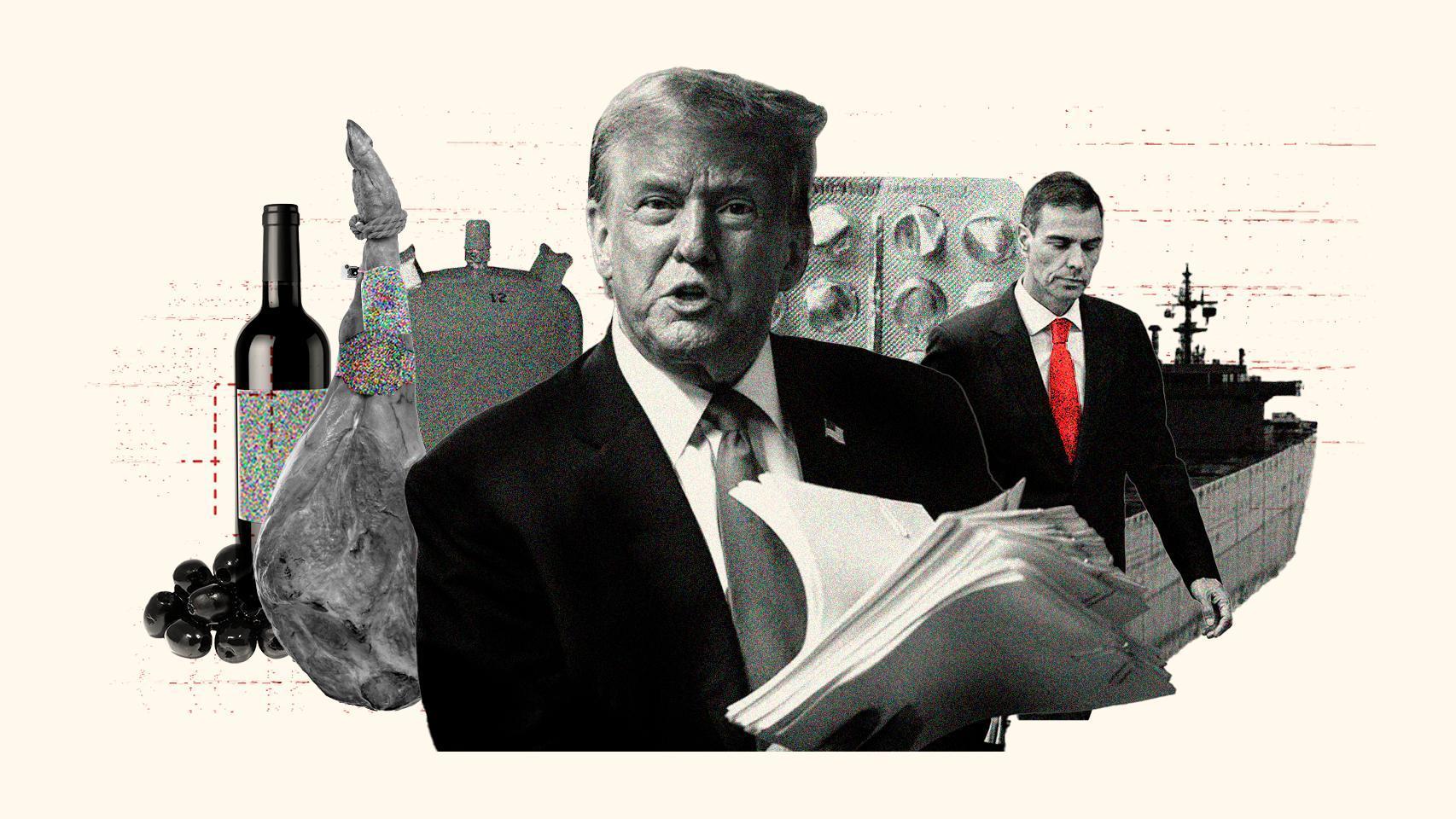 El enfrentamiento de Sánchez con Trump ya tiene precio: las exportaciones a EEUU caen un 12% y las importaciones un 20%