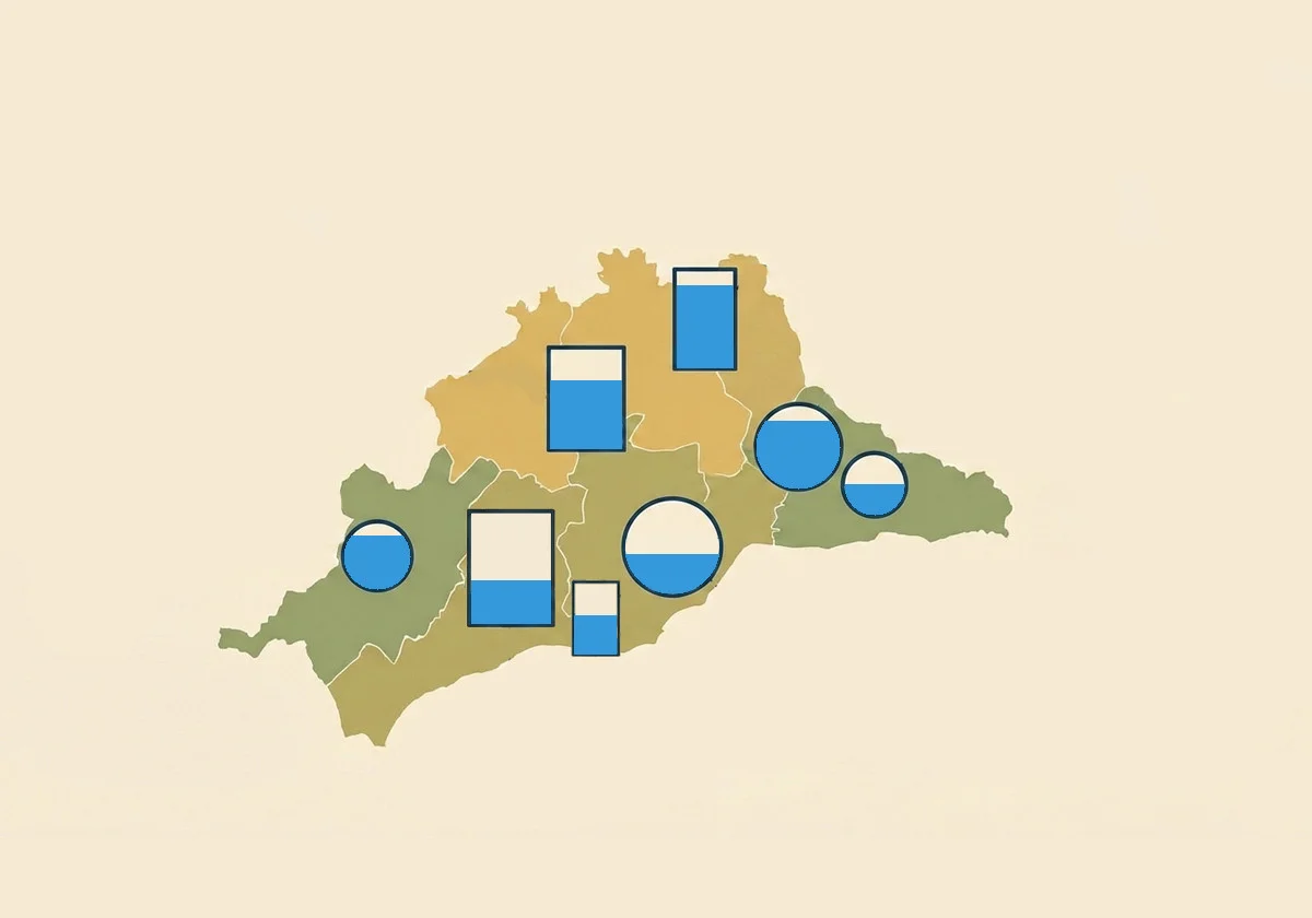 Estado de los embalses de Málaga el viernes, 24 de abril de 2026