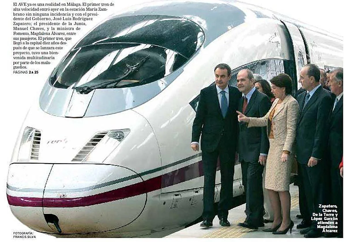 Málaga estrena alta velocidad con una multitudinaria bienvenida