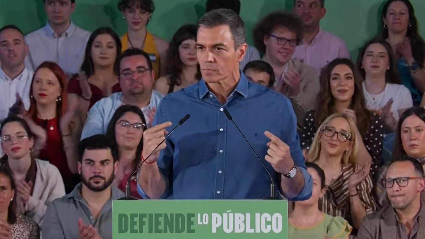 Sánchez replica a PP y Vox que su "prioridad nacional" es el 'No a la guerra', las pensiones, el empleo y los servicios públicos