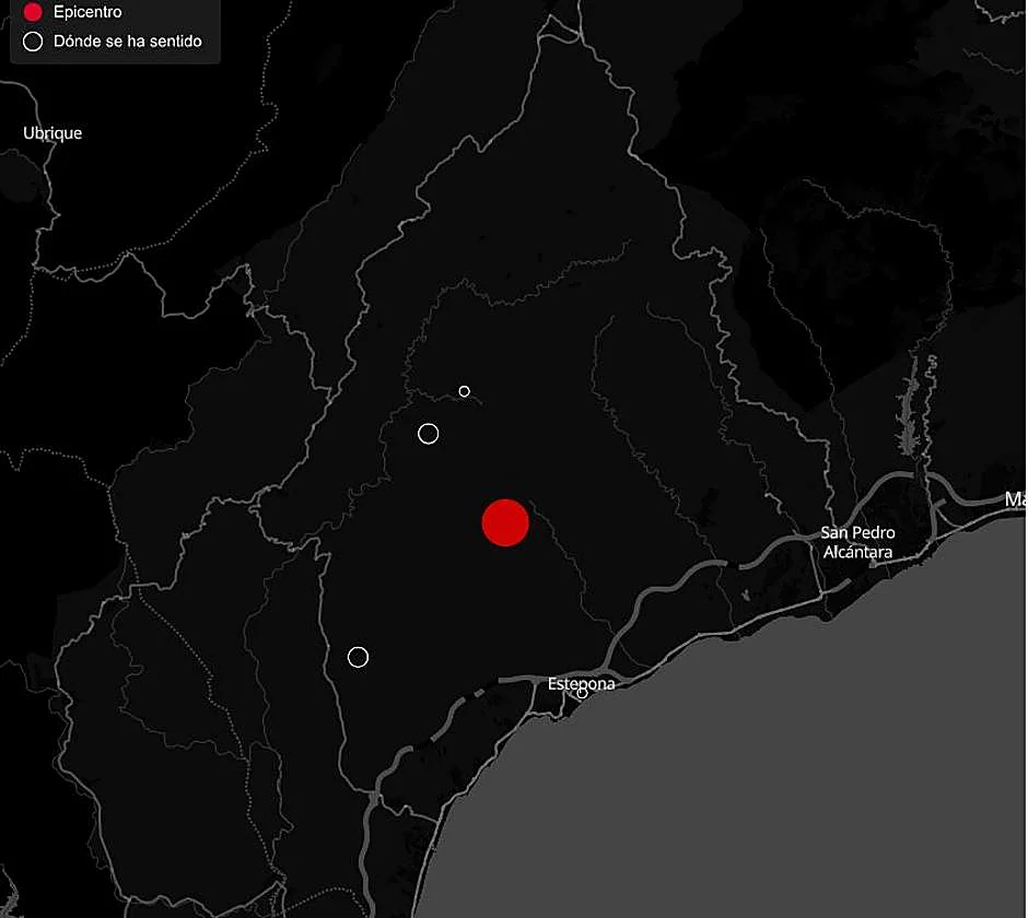 Registrado un ligero seísmo en Genalguacil este domingo