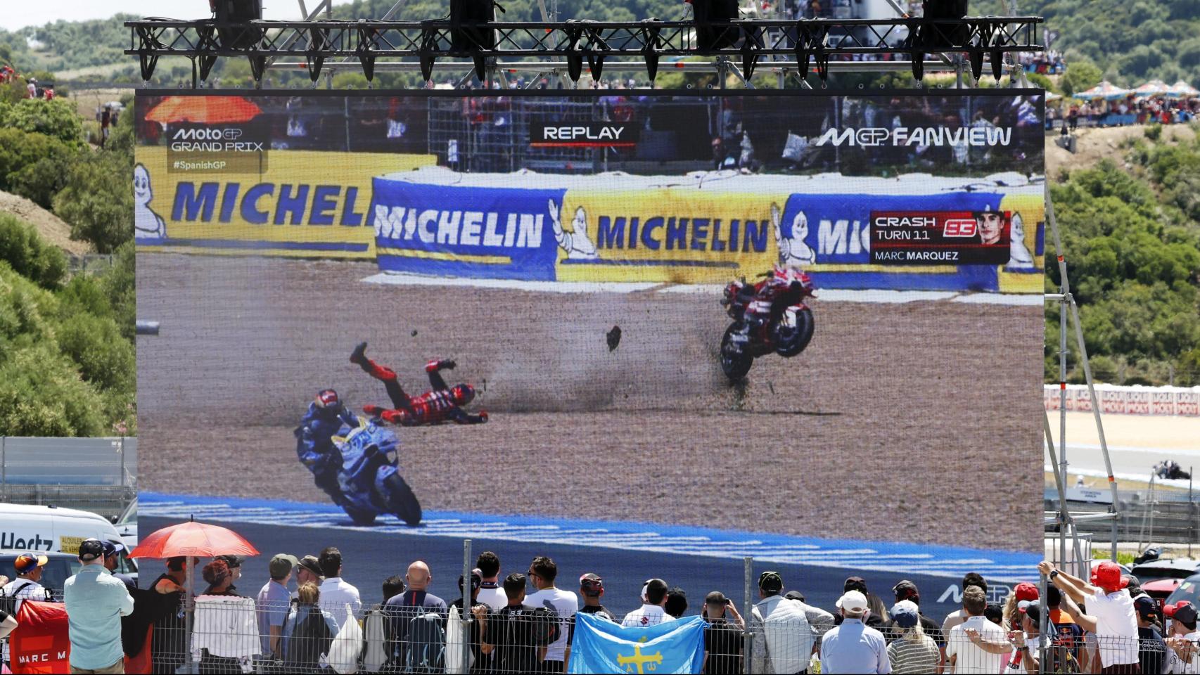 Marc Márquez, tras su caída en Jerez: "A día de hoy, no tengo el nivel ni la potestad para luchar por el título este año"