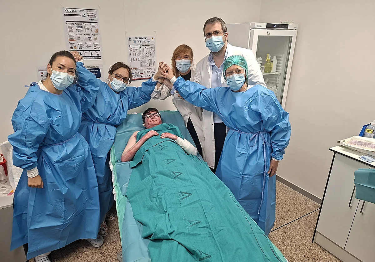 Adrián Soto, first patient in Spain to receive pioneering treatment for butterfly skin