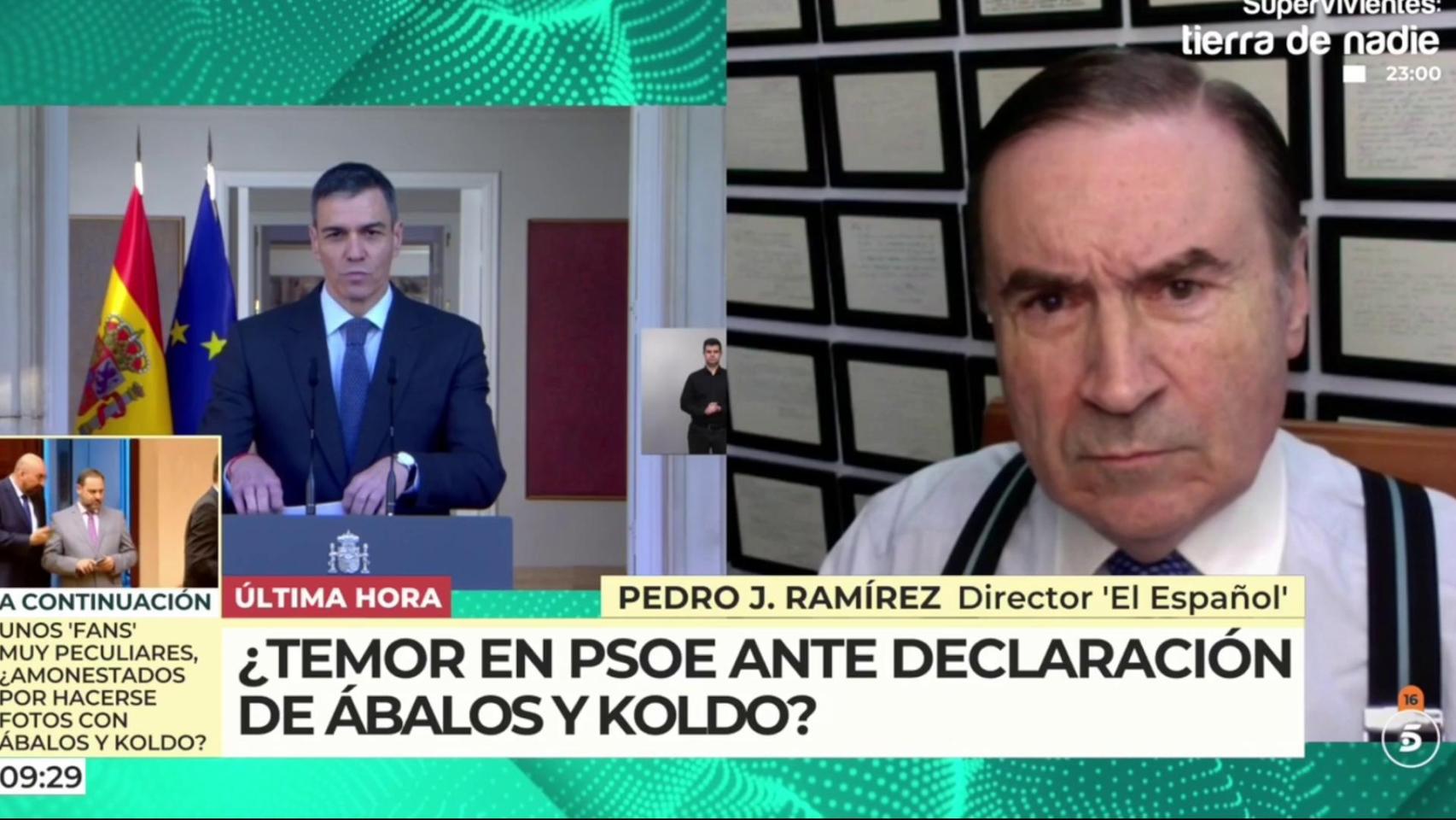 Pedro J.: "Sería inaudito que Sánchez no dimitiera si Ábalos es condenado; él lo nombró, lo protegió y no lo vigiló"