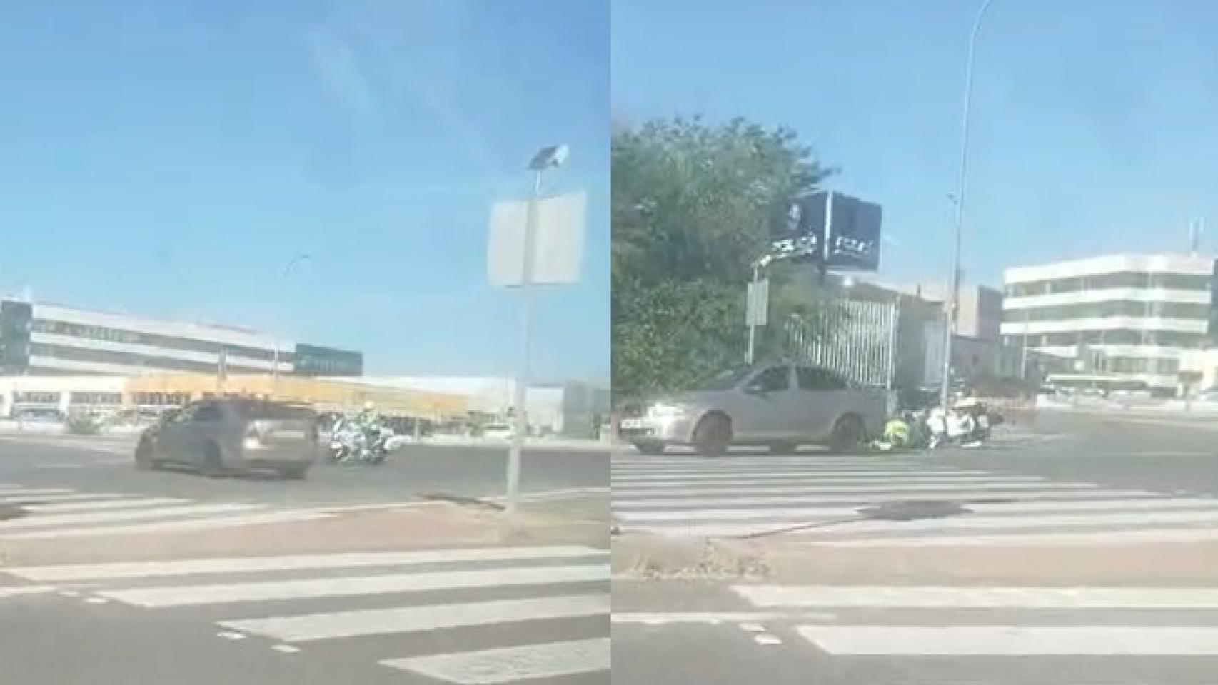 Un conductor arrolla a un guardia civil y le arrestan tras circular como un kamikaze con pistolas y un carné policial