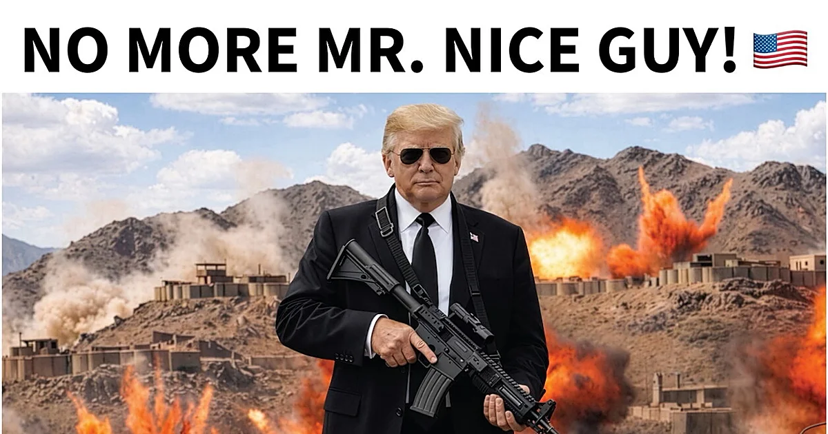 Trump amenaza a Irán de nuevo, ahora con una ametralladora: «Se acabó el señor amable»