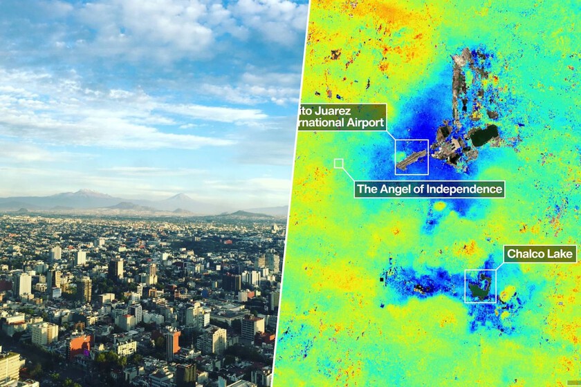 El mapa del hundimiento de Ciudad de México: crónica de un colapso anunciado y registrado casi en vivo por la NASA