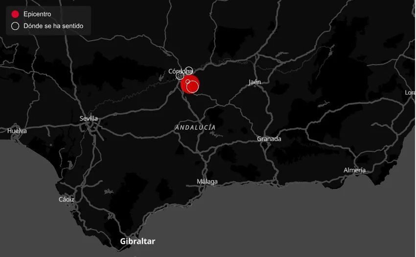 Sentido un terremoto sin daños personales ni materiales de tres grados de magnitud en Córdoba