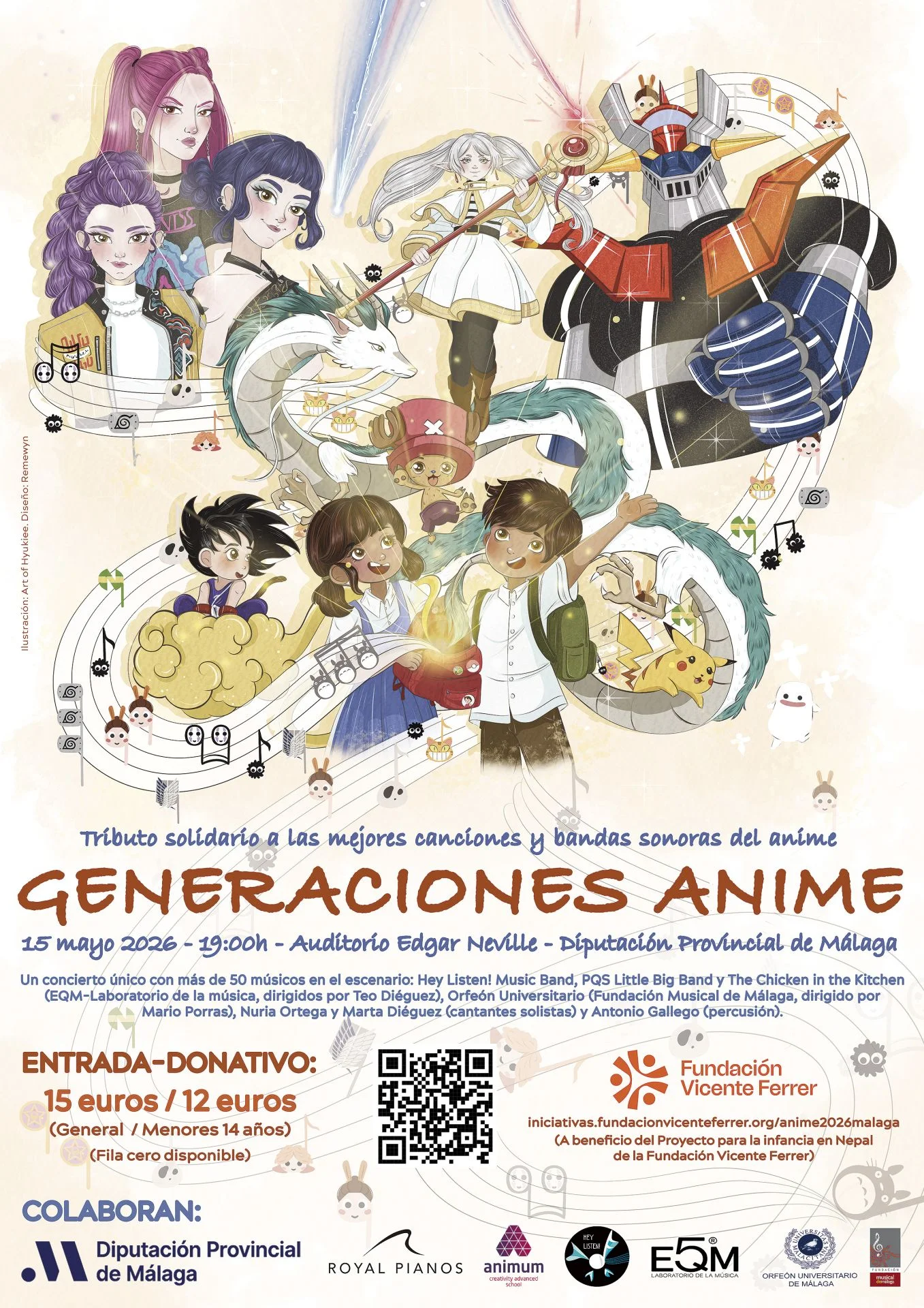 La música de los mejores 'anime', en un concierto solidario organizado por la Fundación Vicente Ferrer
