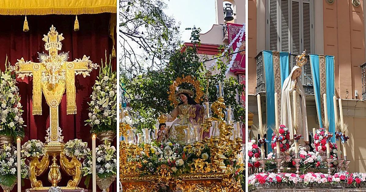 Fin de semana de procesiones: la Divina Pastora, la Virgen de Fátima y la Santa Cruz de Salesianos tomarán las calles