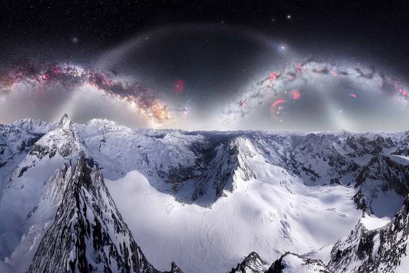 Una fotógrafa soportó temperaturas de -28º y 4.000 m de altitud en los Alpes para captar una imagen casi imposible