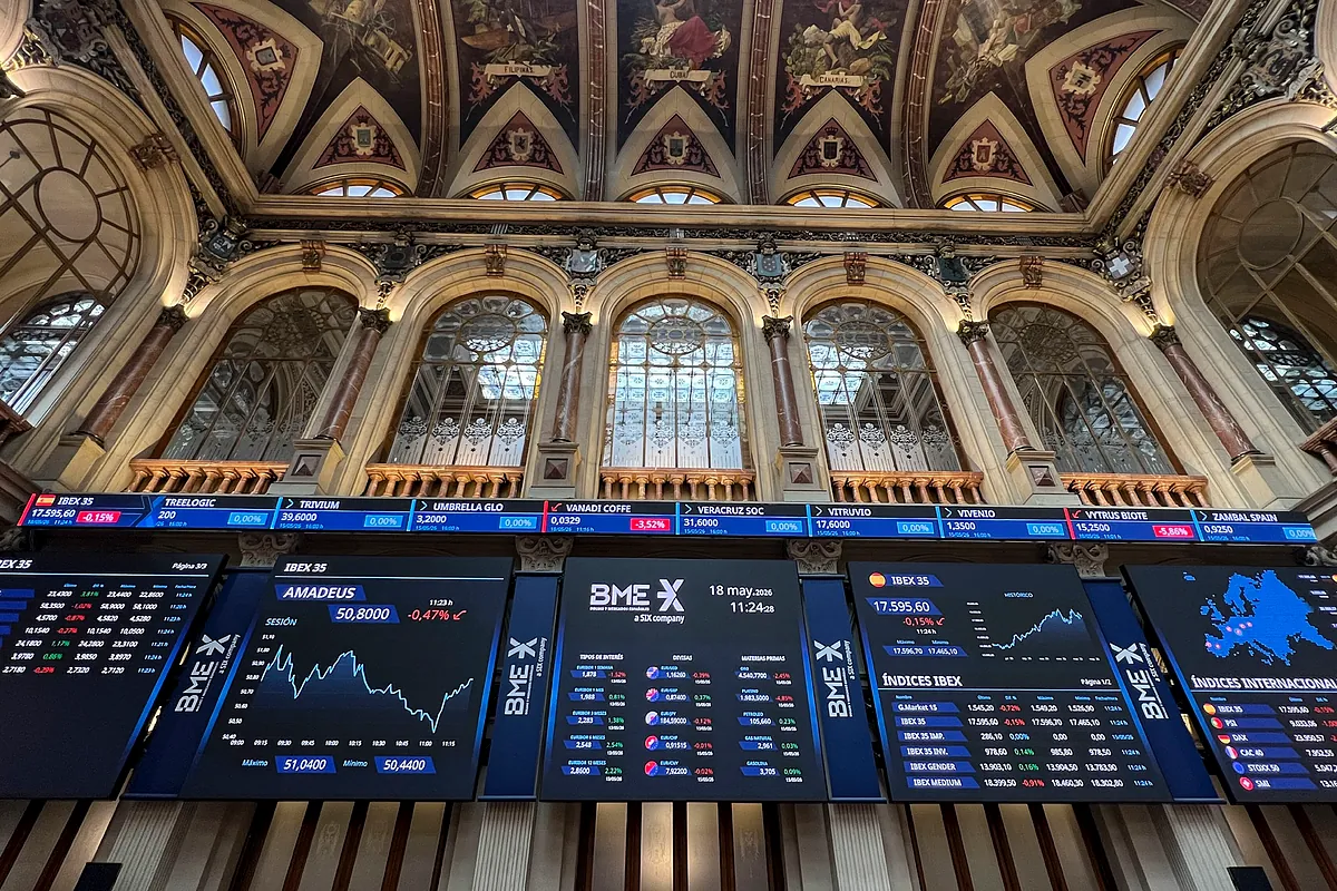 El Ibex pierde los 17.700 puntos presionado por Wall Street y los bonos