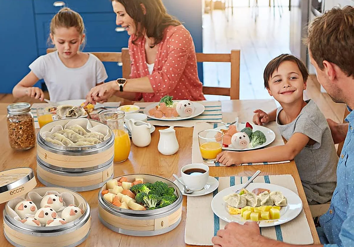 Prepara mucho más que Dim Sum con estas vaporeras de bambú de dos pisos