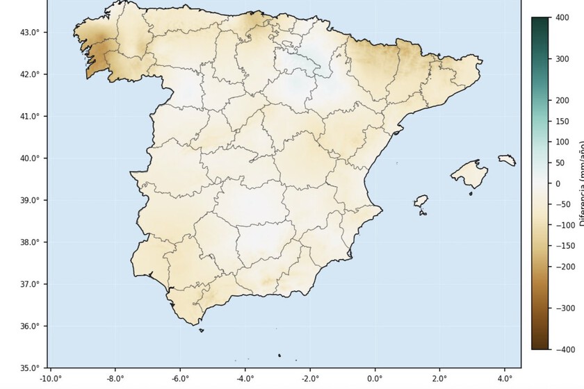 Así ha cambiado la lluvia en España en los últimos 30 años, en mapas: el resultado es claro, alarmante y no hay vuelta atrás