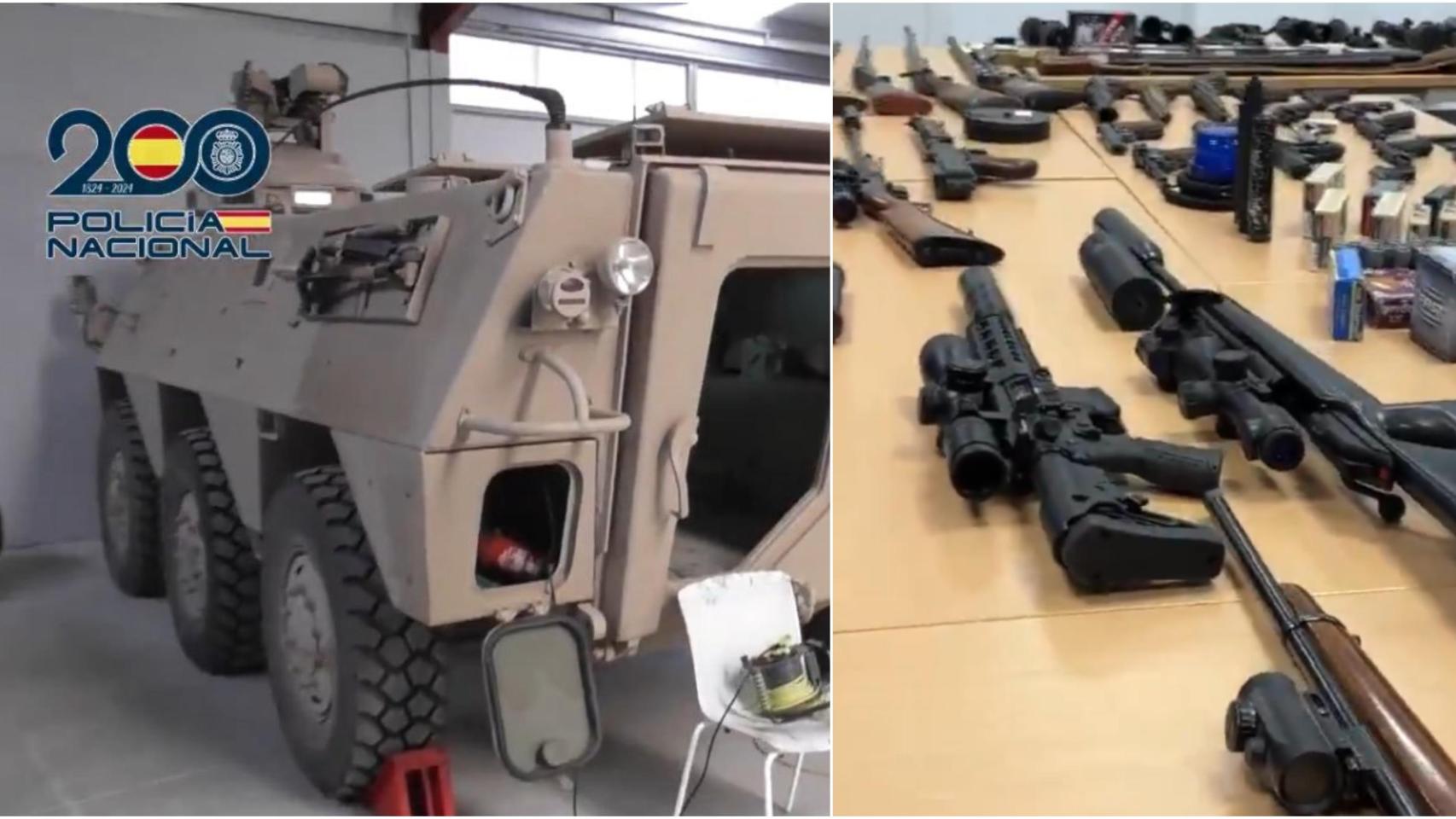 Un blindado con ametralladora y un taller de armas de guerra: así operaba la red del "mayor fraude de IVA" de la historia